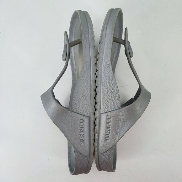 Birkenstock Women's Silver Polyurethane Sandals Size 8 US - Picture 6 of 10